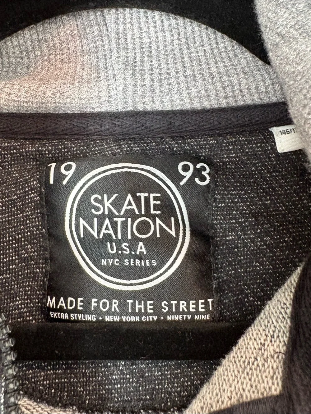 Boys Skate Nation Full-Zip Varsity Hoodie sz youth medium 146/152